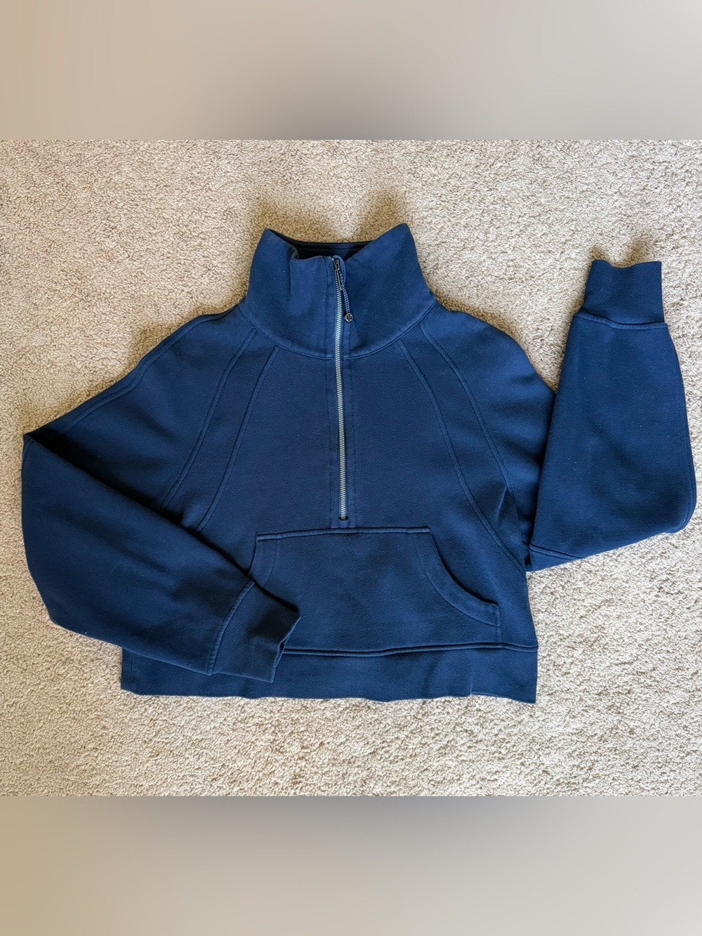 lululemon athletica Scuba Oversized Half Zip True Navy Knit Pullover